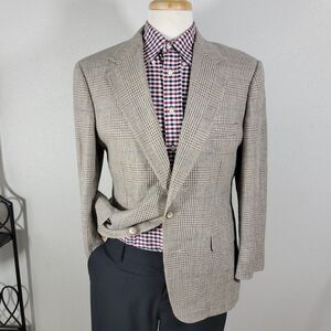 VTG John Alexander Men's Sport Coat Blazer Two‎ Button Multicolor Plaid 42S